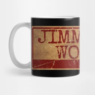 Aliska text red gold retro,Jimmy Eat World Mug